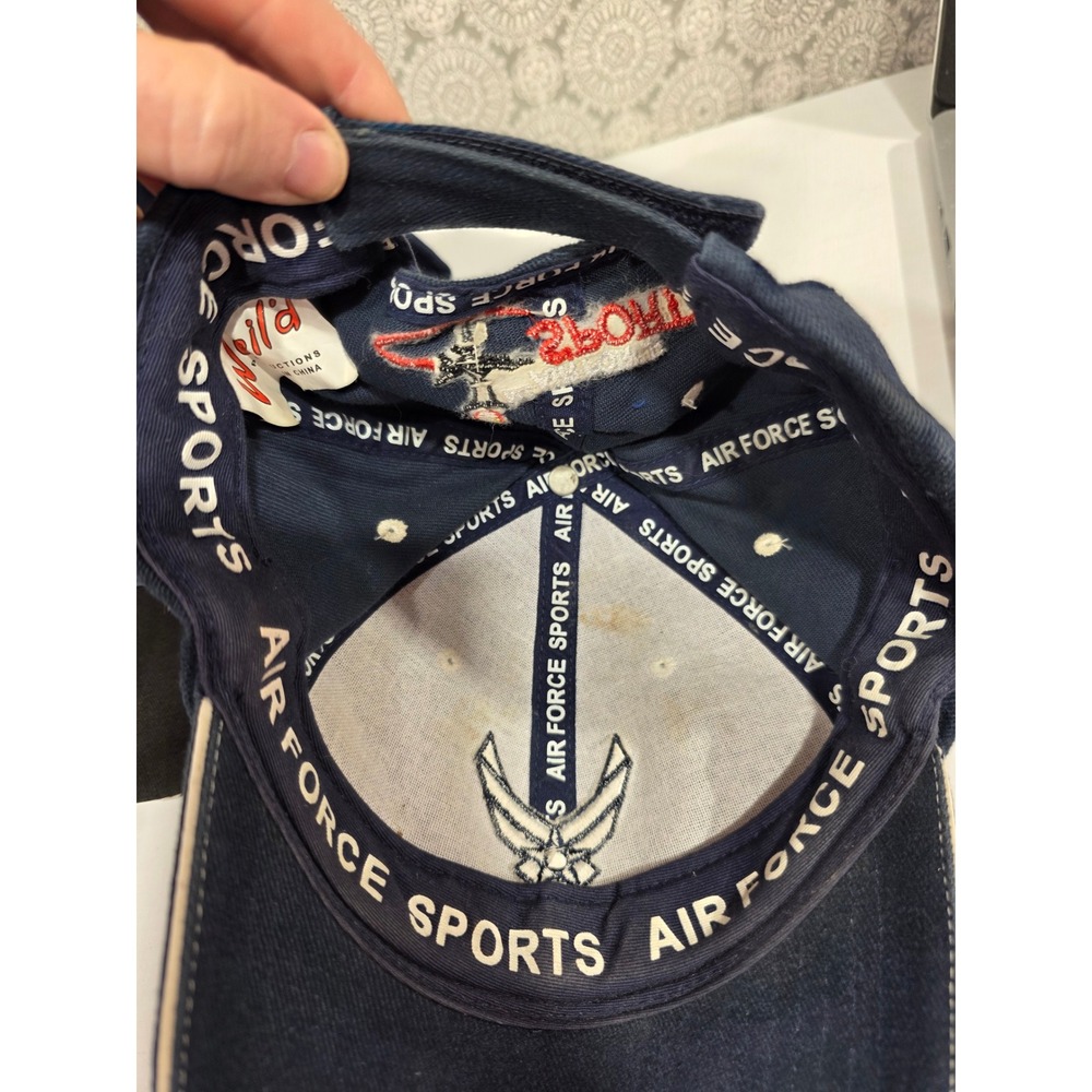 US Air Force Military Embroidered Baseball Cap‎ Hat Lot of 3 Navy - Picture 6 of 13
